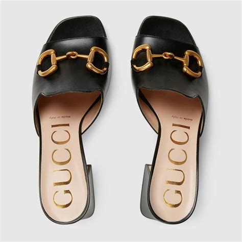 gucci black suede slides|black Gucci slides women's.